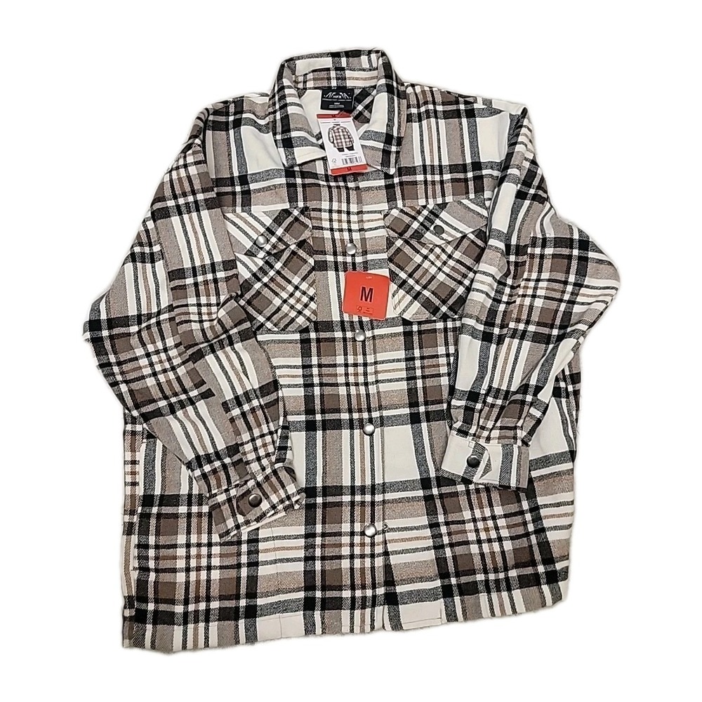 HFX, women's shirt jacket  relaxed fit drop shoulder pockets, M‎